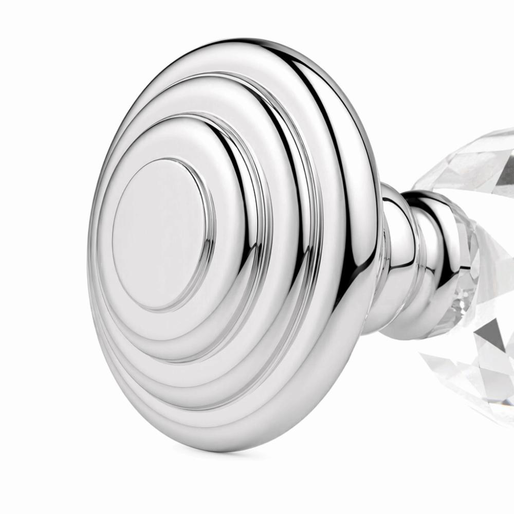 10pcs Silver-Transparent Cabinet Knobs Flat-top Cabinet Door Handles Glass Drawer Pulls  Cupboard