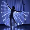Elf LED Luminous Butterfly Wings Costume - Gold Fluorescent Cloak for Kids & Adults, Perfect for Stage Performances