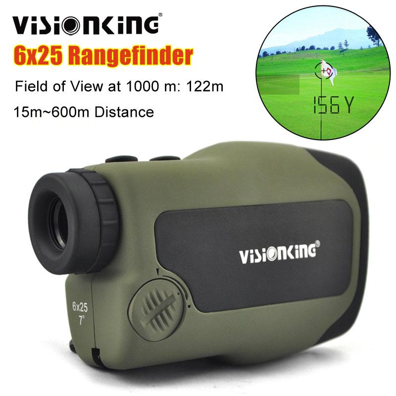 Visionking Multifunctional 6X25 Laser Rangefinder 600m Distance Meter Measurement High Angle LCD Range Finder Hunting Monocular