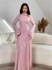 European & American Solid Color Long-Sleeved Slimming Dress for Spring & Autumn