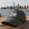 Соединенные Штаты Америки 250-летний юбилей Регулируемая бейсболка 1776-2026 Вышитая хлопковая кепка Неструктурированная кепка в стиле "Dad Cap"