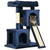 Sisal Cat Rest And Play Activity Tree W 2 House Navy Blue