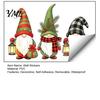 Christmas Wall Decals Gnome Stickers, Removable PVC Waterproof Decals, Self-Adhesive Goblin Easy Peel Art And Stick Decor for Holiday Home Living Room