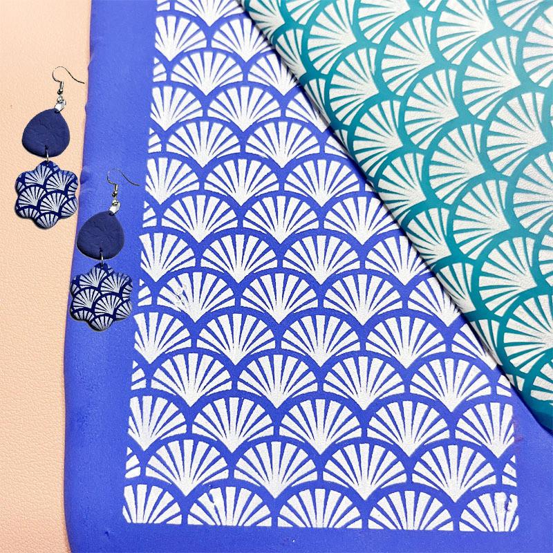 Новые трафареты для шелкографии с цветами, многоразовый набор для шелкографии для печати глиняных штампов, инструмент для полимерной глины, изготовление ювелирных изделий, серег