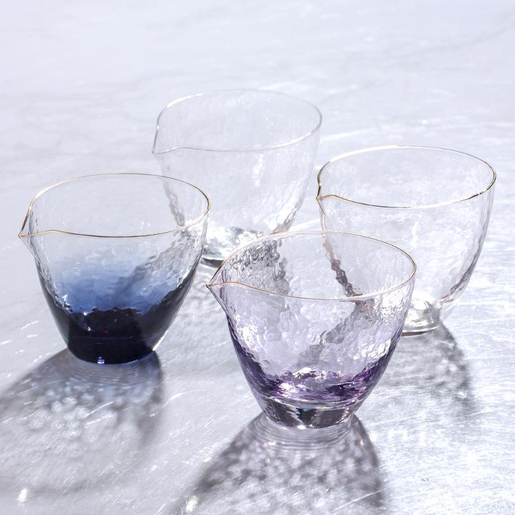 Japanese Hammered Teacup Blue Starry Sky Creative Gold Rim 8000 Generation Oriental Sasaki Tea Set