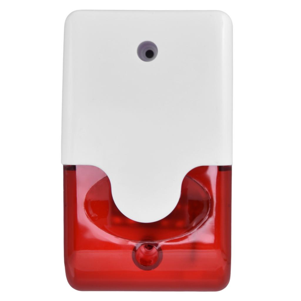 Мини-стробоскопическая сирена, проводная сигнализация, стробоскоп, мигающий свет, гудок, вспышка, звуковая сирена для домашней охранной сигнализации