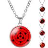 Vogue Cosplay Glass Round Men Sharingan Eye Vintage Naruto Black Time Gem Jewelry Anime Necklace Shippuden Chain Women Pendant