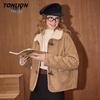 TonLion Women's Winter Fleece Lapel Jacket