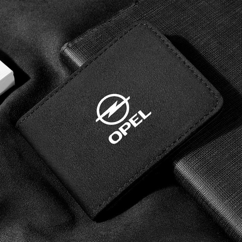 Car Driver License Wallet Holder Business Credit Card Cover Purse Bag For Opel Corsa Astra Insignia Vectra Zafira Meriva Mokka