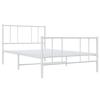 VidaXL Metal Bed Frame with Headboard-Footboard White 75x190 Cm 352537