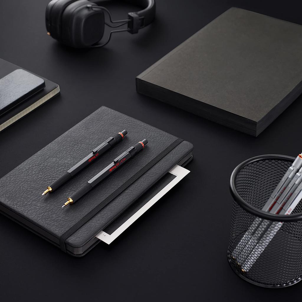Rotring ROTRING800 Черный Механический 1904447 Импортный Карандаш, 0,5 мм, Поворотный Кнопка-Толкатель, (Подлинный продукт)
