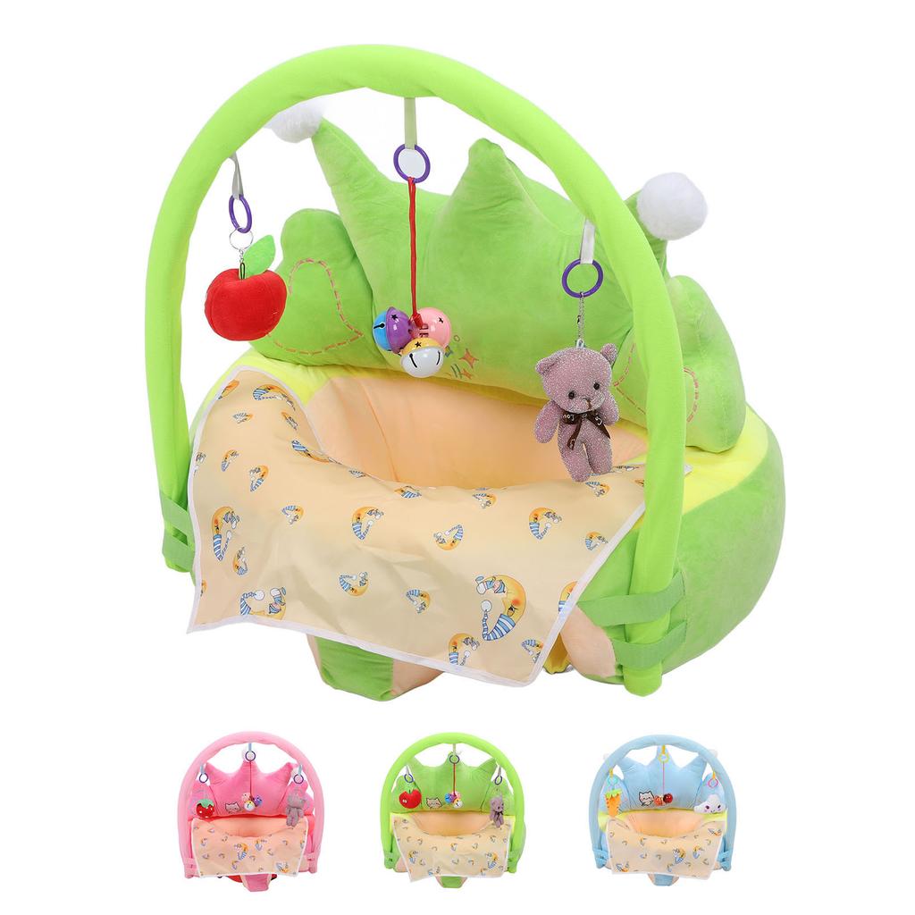 Мягкое детское сиденье в форме короны, поддерживающее сидячее положение, удобное кресло для обучения сидению, плюшевое кресло для малышей