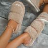 Fluffy Slippers Women Home Plush Fashion Designer Shoes Ladies New Winter Casual Platform Indoor Fur Slides Flats Warm Open Toe