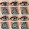 1 пара цветных зрачков для глаз, серые натуральные линзы для глаз, коричневые модные линзы, красивые зеленые линзы для глаз, синие линзы