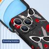Модный Чехол-Ремешок с Рисунком Губ для Поцелуев для iPhone 17 Pro Max Funda iPhone 16 15 14 13 Pro Max 11 16E 17E Мягкий Силиконовый Чехол