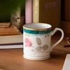 NARUMI Caress Floral Rose Made in Gift Mug, 330cc, Green, Design, Japan, Gorgeous, Elegant, Stylish, Cute, Boxed, 52560-2530
