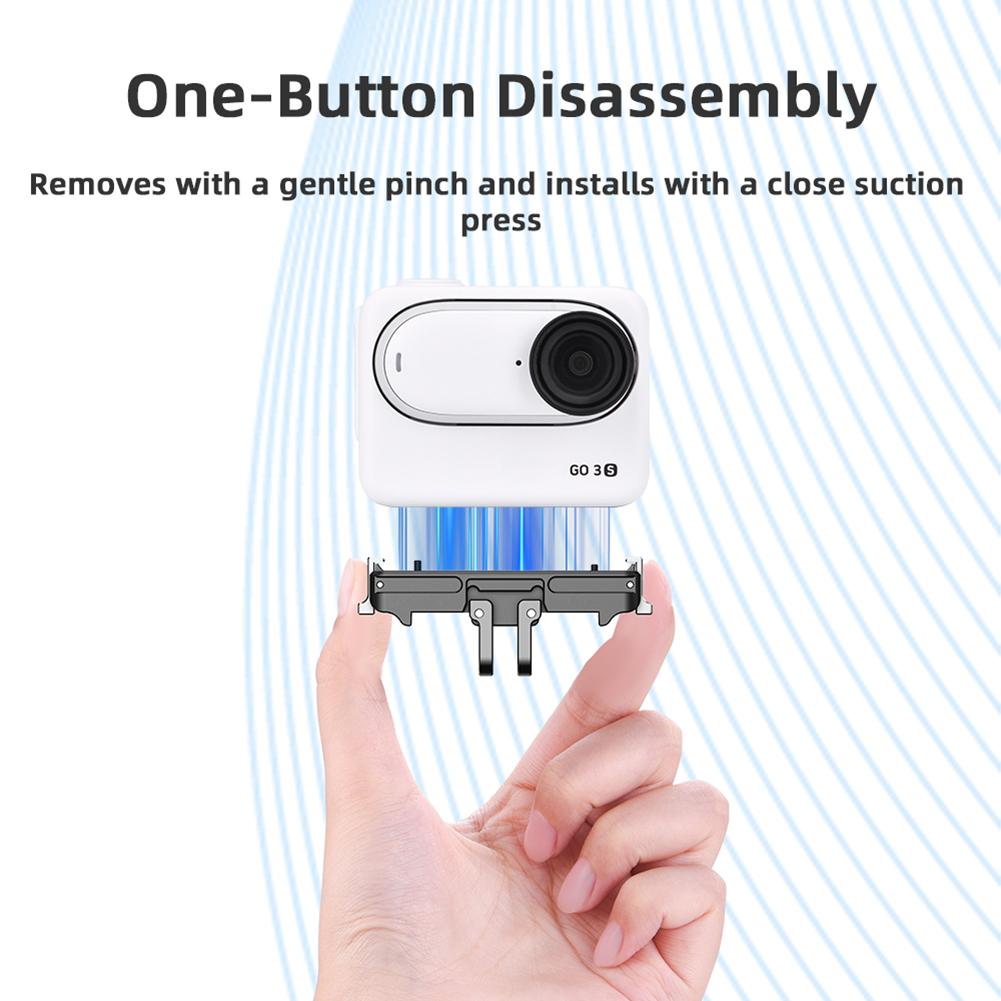 For Insta360 Go 3/3S Magnetic Quick Release Base Aluminum Alloy Camera Expansion Adapter Bracket For Insta 360 Go 3/3Accessories