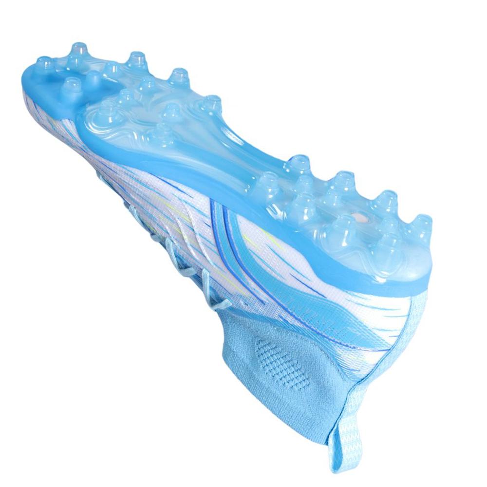 Li Ning Shadow 3 Модный тренд MG (Резиновые короткие шипы) Амортизирующие дышащие футбольные бутсы мужские футбольные бутсы белые синие YSFU035-2
