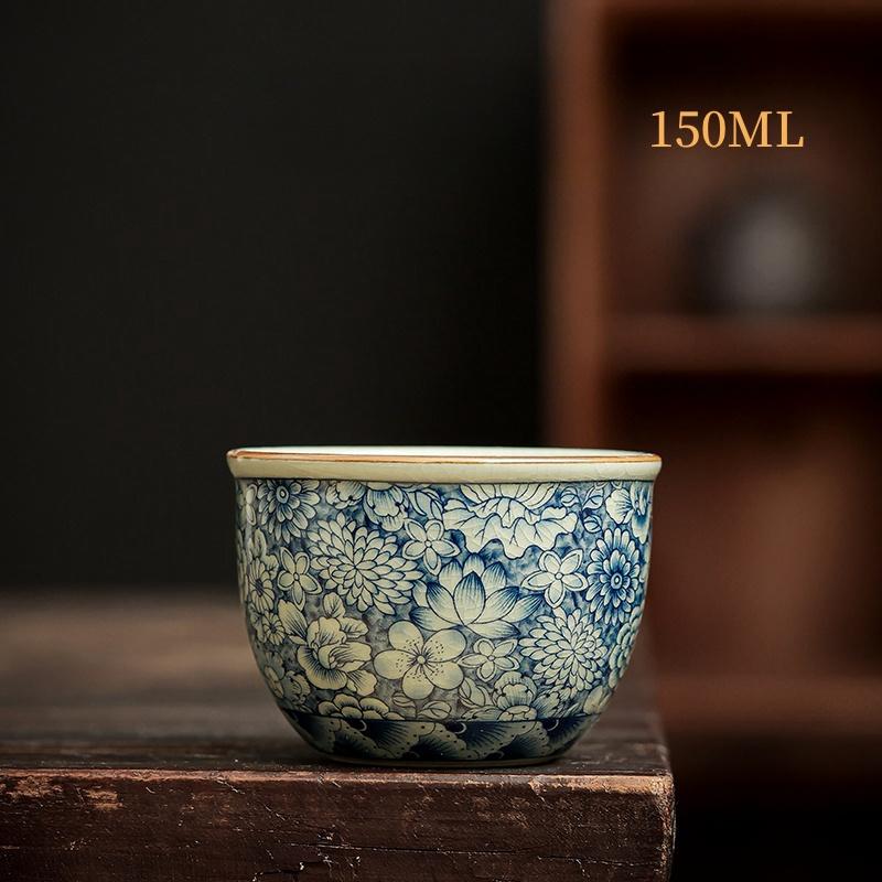 Керамический открывающийся сине-белый чайник, китайский керамический чайник для чайной церемонии, молочный улун, чай Те Гуань Инь, жасминовый чайный сервиз