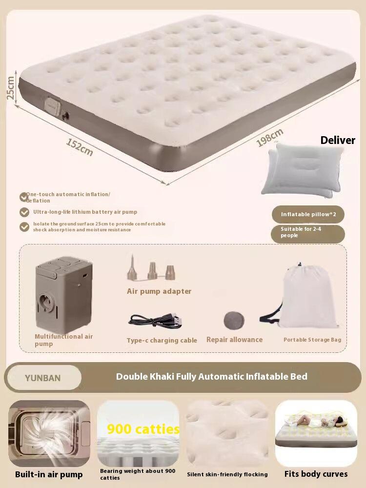 Автоматический надувной матрас Интегрированный воздушный матрас Кемпинговый надувной матрас OutdoorTent для домашнего использования Складной