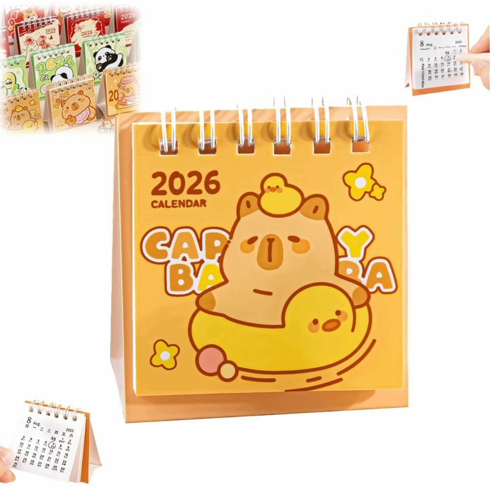 Capybara/Panda Mini Calendar Portable Schedule Planner 2026 Desk Calendar  Office School Supplies