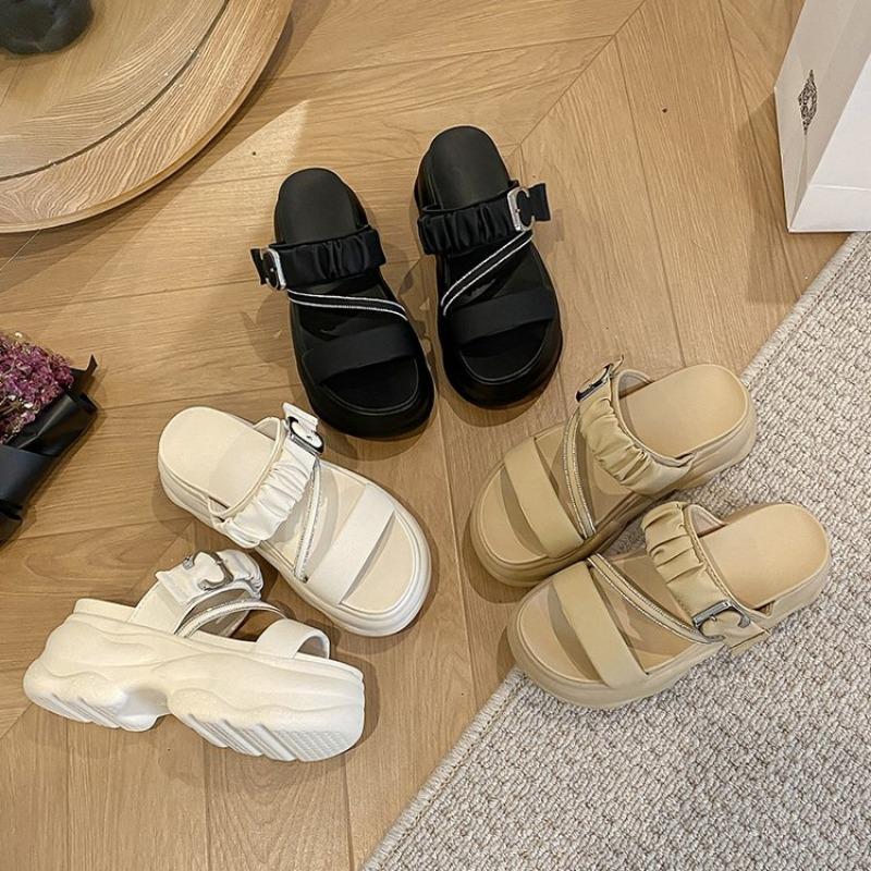 Модные женские туфли 2024 года на ультравысоких каблуках, модные женские босоножки на толстой подошве с эффектом бисквита, увеличивающие рост, для женщин небольшого роста