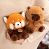 Xiangdundun Series Raccoon Capybara Plush Toy Panda Powder Pig Bean Bag Doll Grab Machine Doll Children's Gift