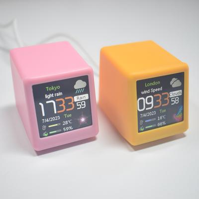 Красочный многофункциональный информационный дисплей OLED, Wi-Fi, умный рабочий стол, творческие часы «сделай сам», погода