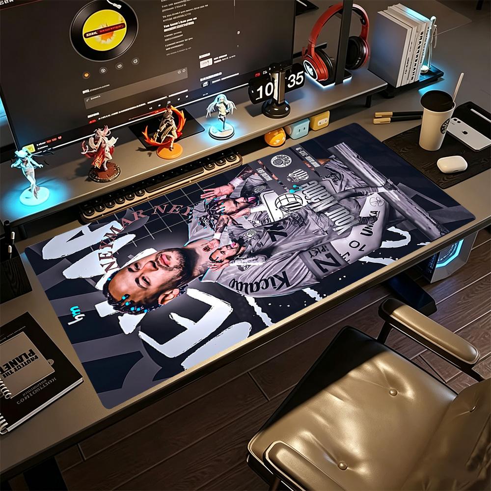 Star Neymar Customizable Name Mouse Pad Keyboard Mat Ultra-Long Desk Mat Non-Slip Rubber Base Computer Desk Office Decoration Accessory