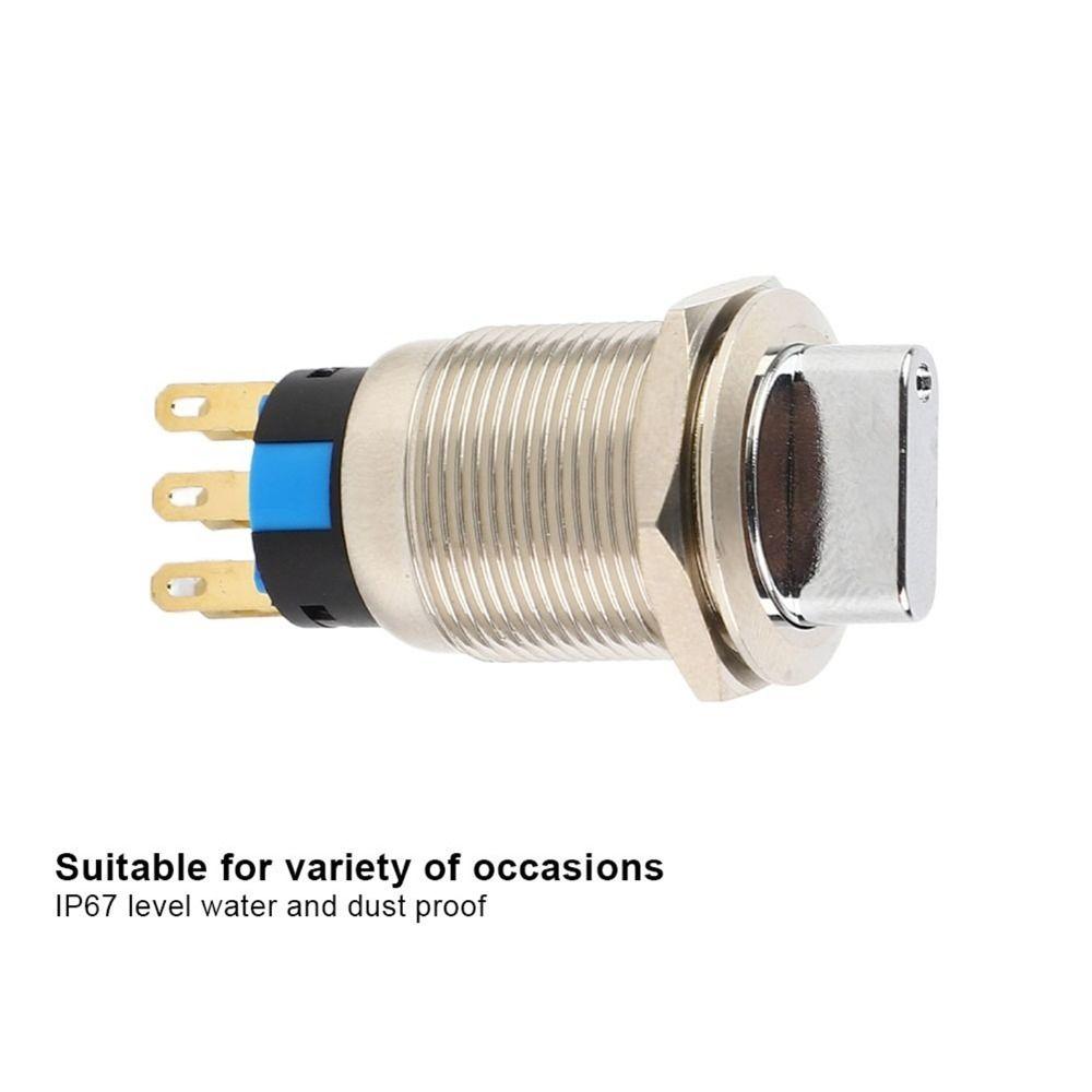 19mm Rotary Changeover Stainless Steel 3 Pin And 2 Level/6 Pin And 3 Level Selector Switch Waterproof Durable