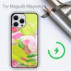 Amybeager Art Чехол для телефона для iPhone 15 14 13 12 11 Plus Pro Max Magsafe Магнитная Беспроводная Зарядка
