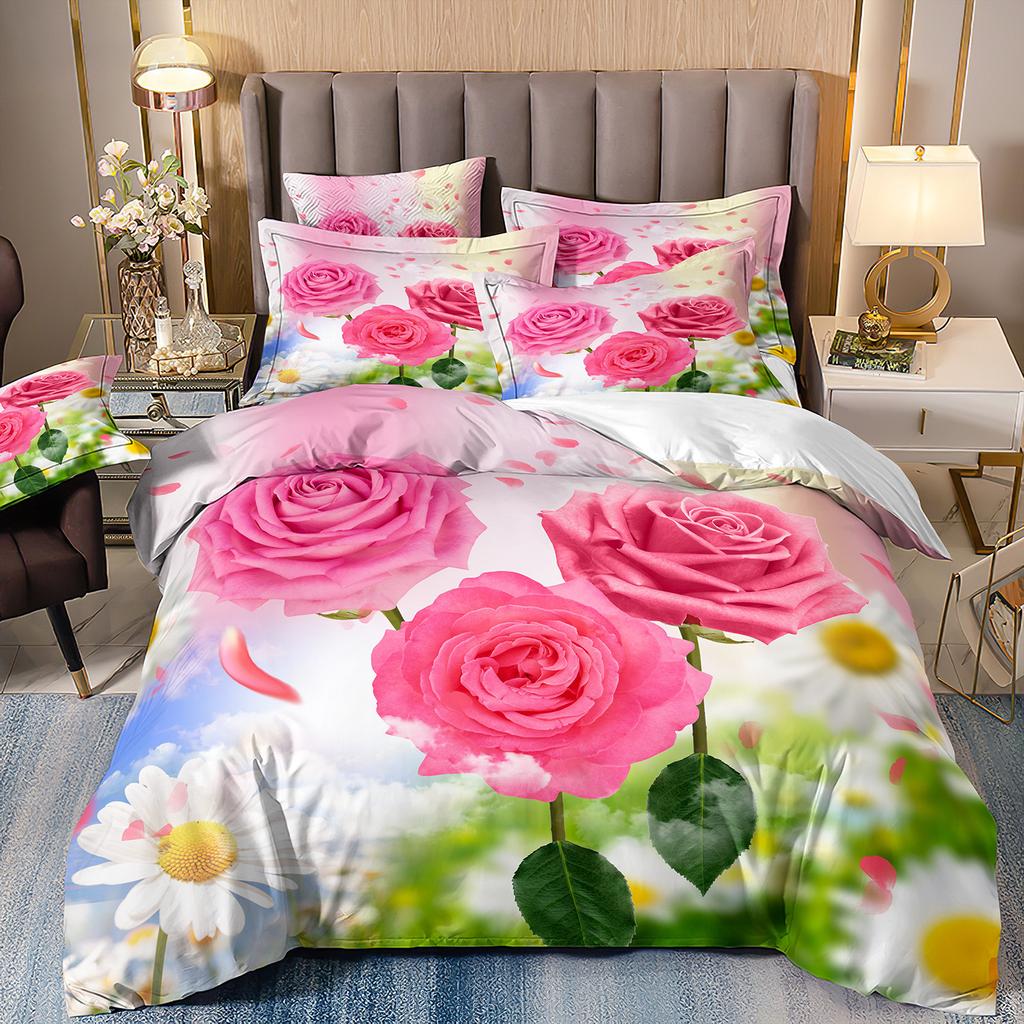 Покрывало из трех частей с цифровой 3D-печатью "Цветок бабочки"