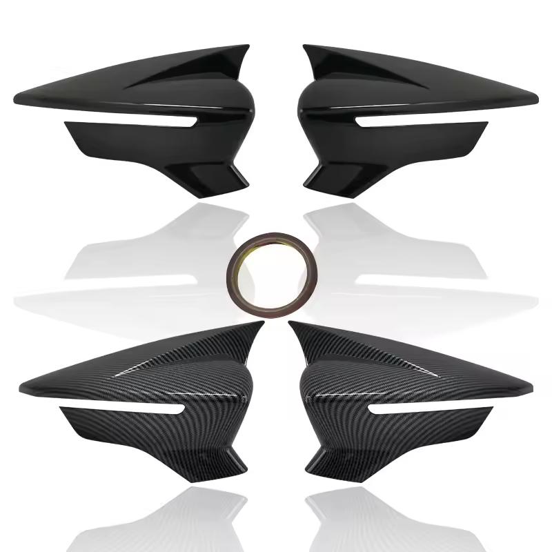 Decoration Carbon Fiber Glossy Black Door Mirror Cover For SEAT LeonMK3 3.5 2013- Car Rearview Accessories