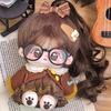 niannyyhouse 20cm Plush Toy with Brown Dress and Bear Cotton Accessories Outfit, Jacket, Shirt, Skirt, Glasses, Set, Doll, Dress-Up
