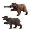 Authentic Forest Animal Figurines Black Bear And Brown Bear Realistic Toy Set