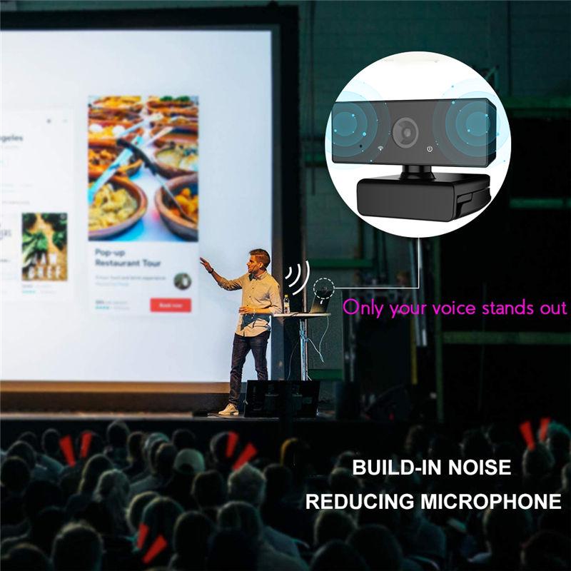 USB 2.0 HD 1080P Веб-камера для видеозвонков с микрофоном для ПК, ноутбука