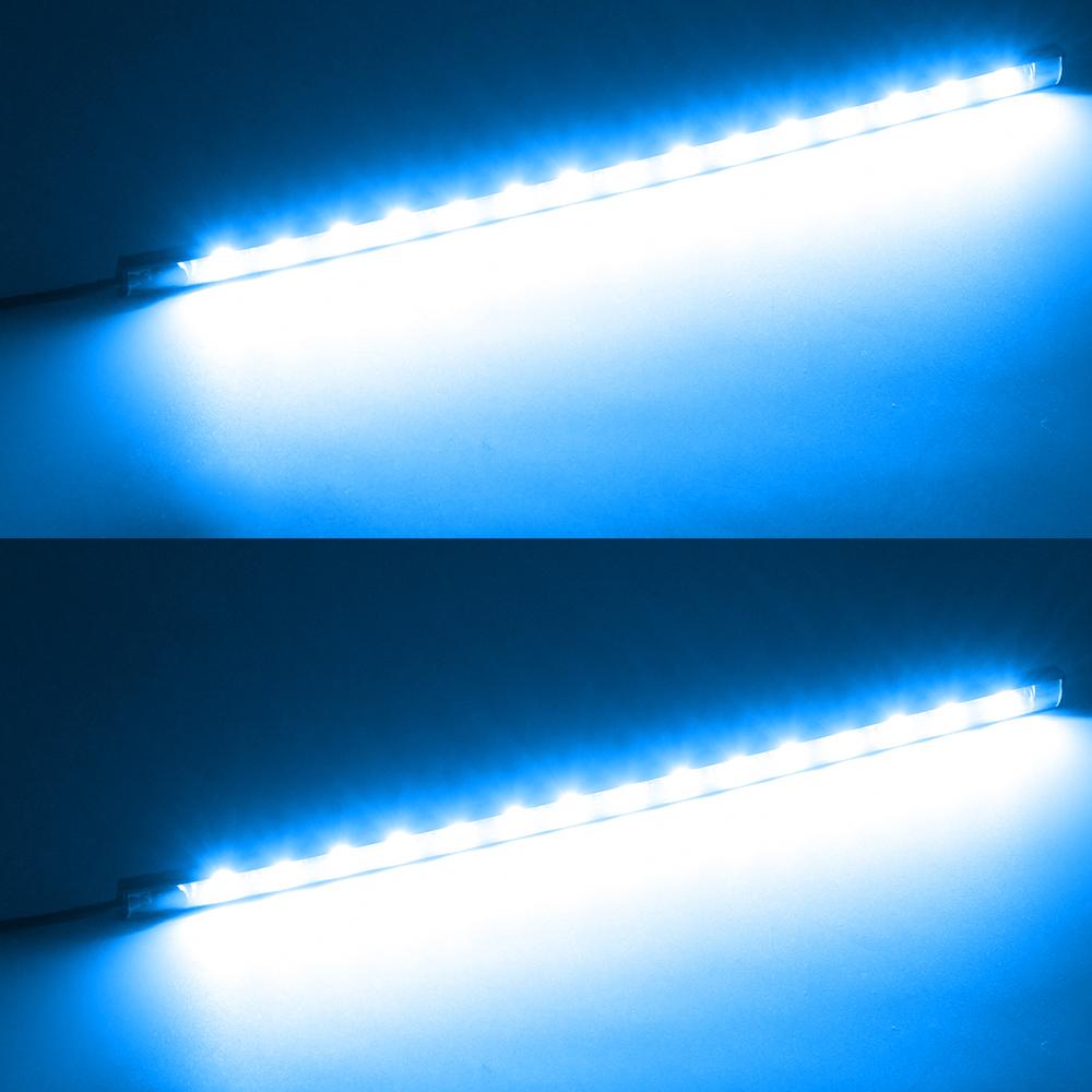 2 шт. Универсальные водонепроницаемые фонари для багажника, капота двигателя, ног, сделай сам, автомобиль, мотоцикл, окружающее освещение, стиль, светодиодная лента дневного света 12 В