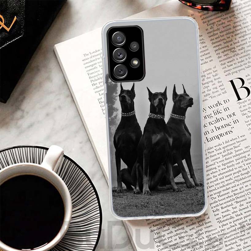 Black Dachshund Doberman Cover For Samsung Galaxy A51 A50 A71 A70 Phone Case A21S A31 A41 A10 A20E A30 A40 A01 A11 A6 A7 A8 A9 C
