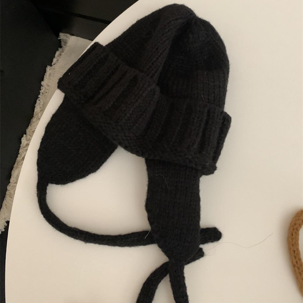 Knitting Knitted Trapper Hat Elastic Outdoor Warmer Knitted Hats Fashion Knitted Wool Flying Hat