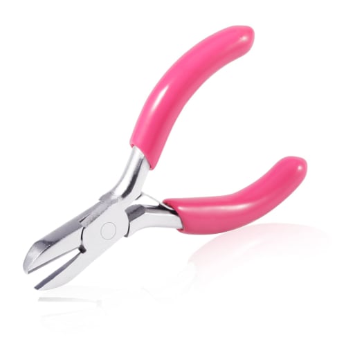SPEEDWOX Mini Nippers, Small 3" Wire Cutter with Pink PVC Handle, Jewelry Pliers for Beading Jewelry Making DIY Craft Hobby Supplies