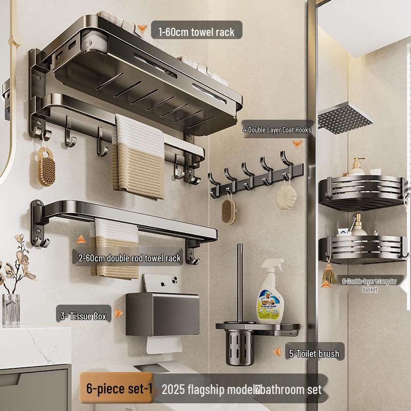 Настенная складная вешалка для полотенец для ванной без сверления