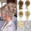 Synthetic Hair Bun Extensions Messy Curly Chignon Blonde Brown Donut Elastic Chignon for Women