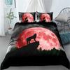 Wolf Moon Bedding Set Animal 3D Polyester Pillowcases Quilt Cover Home Decor Gift Twin King Queen Duvet Cover Set