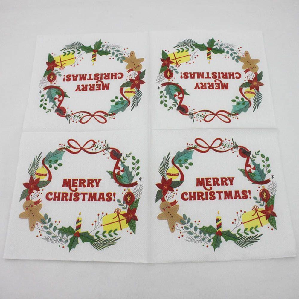 Snowflake Party X-mas Paper Napkins Napkins For Decoupage Christmas Napkin Lunch Paper