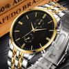 Trendy Unisex Fashion Elegant Quartz Watch Business Alloy Men's Steel Belt
