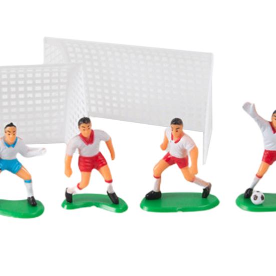1 Набор Украшение для кекса Миниатюрный Декоративный Пластиковый Малыш Дети Футбол Торт Топпер Принадлежности для вечеринки по случаю дня рождения