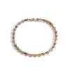 Bolaijewelry Noble and Elegant Multi-colored Natural Tourmaline Bracelet 925 Silver Rare Precious Gems Jewelry Women's Anniversary Wear Gift