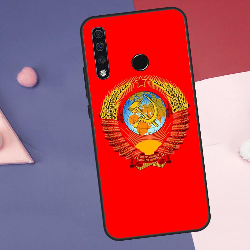 Soviet Union USSR Flag Case For Huawei Nova Y72 Y73 Y70 Y90 Y60 Y61 Y91 12s 12i 11i 8i 9 10 SE P30 P40 Lite P60 Pro