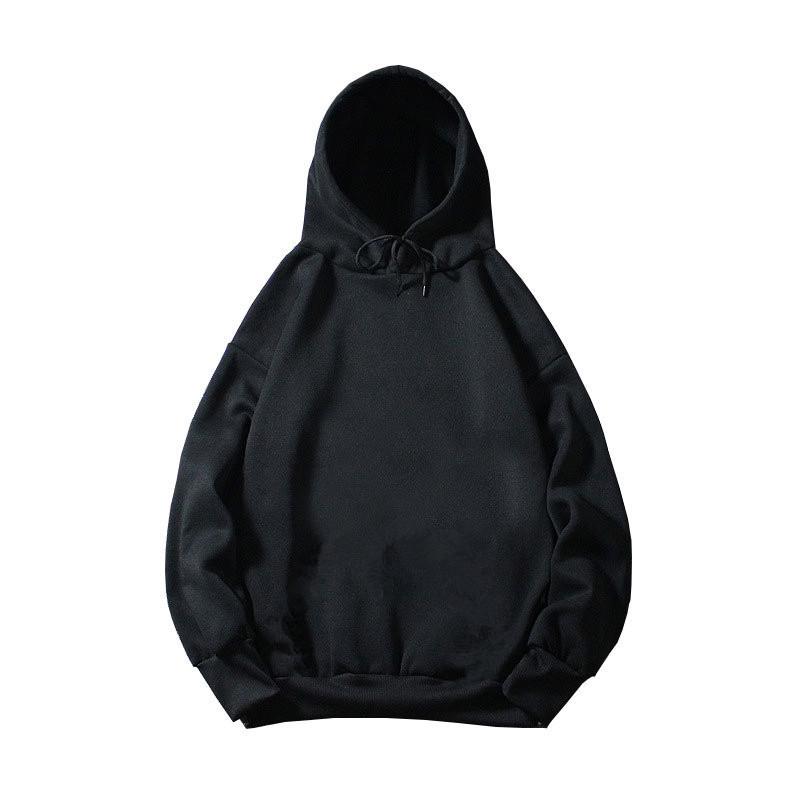 Women's Fleece-Lined Hooded Sweatshirt - Thickened, Loose Fit, Solid Color, Long Sleeve for Autumn/Winter