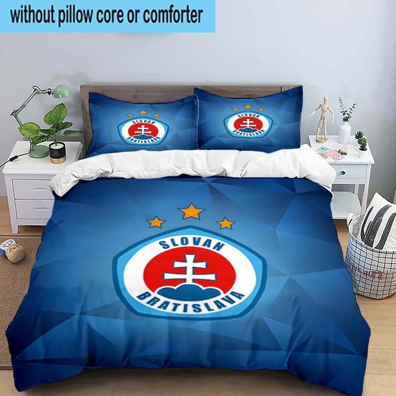 Slovakia's Bratislava Team 3PCS Bedding Set 2D Printing (Includes 1 Duvet Cover + 2 Pillowcases Coreless), Bedroom decor,Fan gift